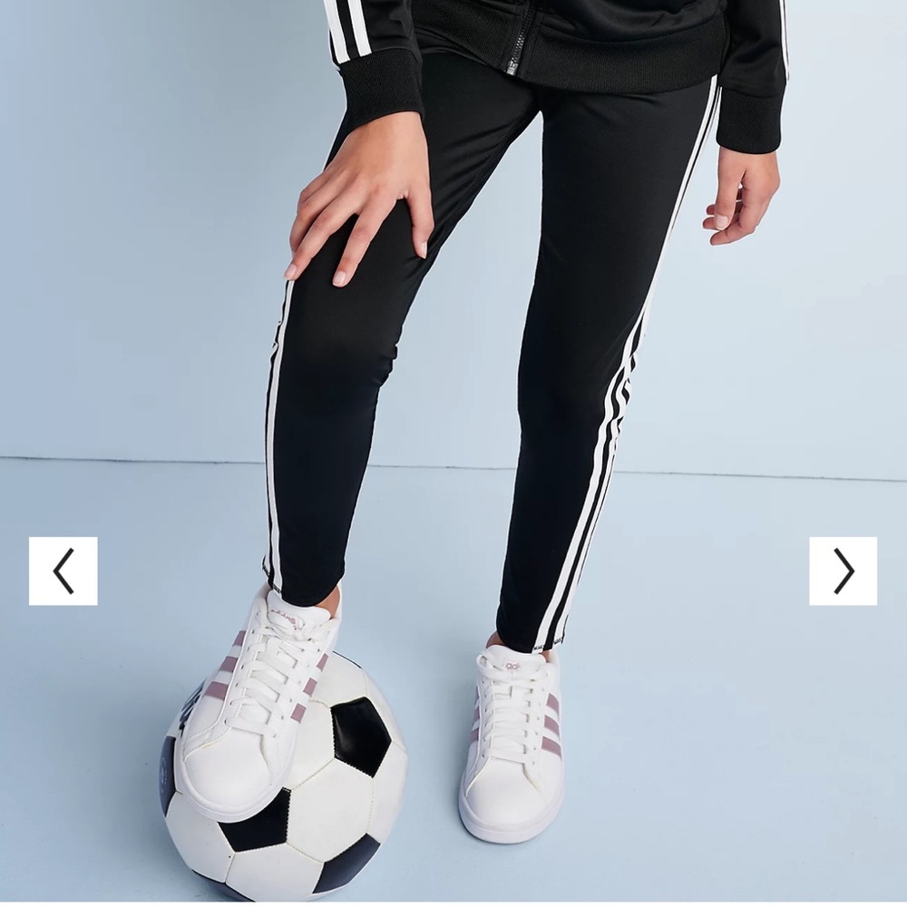Girls adidas Side Stripe Leggings in excellent used condition